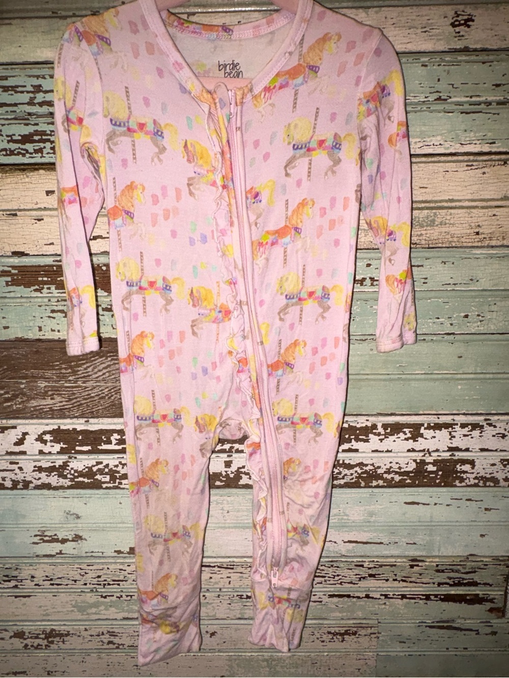 Birdie Bean  Pink Carousel Horse Footed 2 way Sleepers